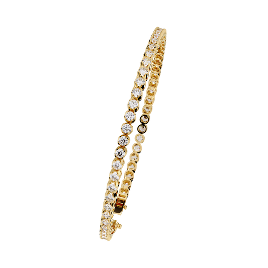 Round Cut Aurora Luxe Tennis Bracelet - view 2