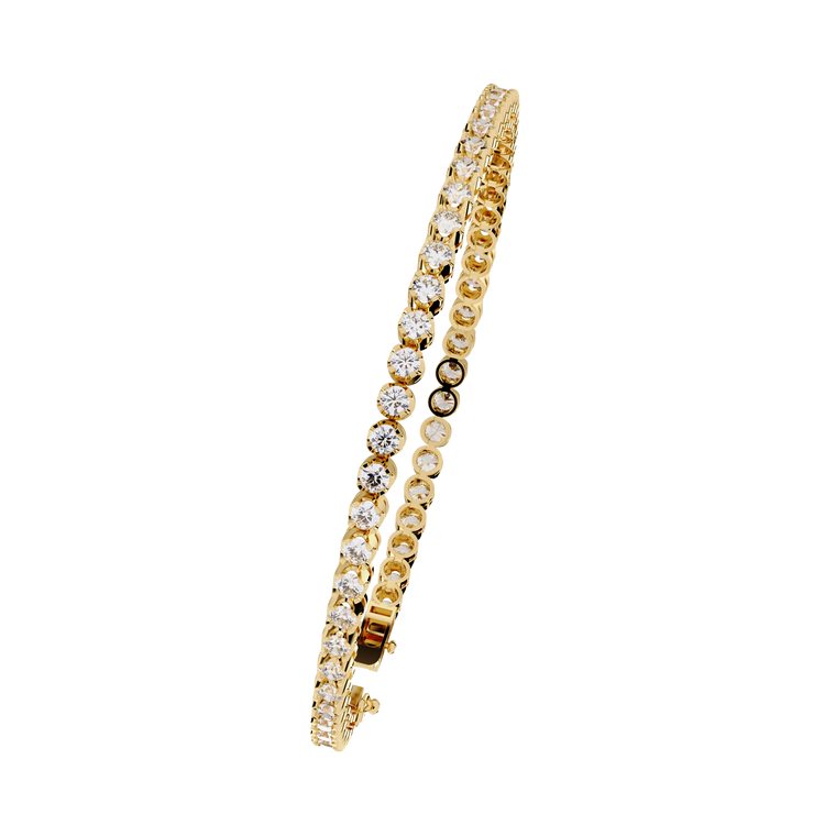 Round Cut Aurora Luxe Tennis Bracelet - view 2
