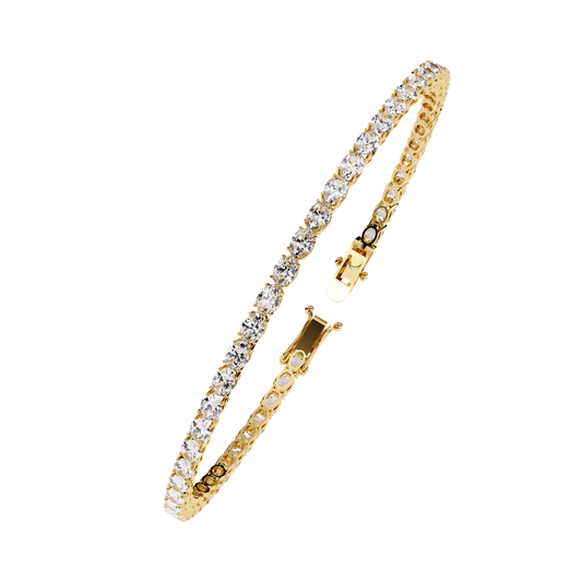 Round Cut Classic Tennis Bracelet with Sparkling Timeless - view 2
