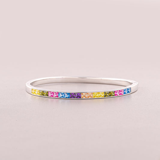 Artisanal Natural Sapphire Diamond Bracelet Handset Diamonds Adjustable Fit By Ivevar