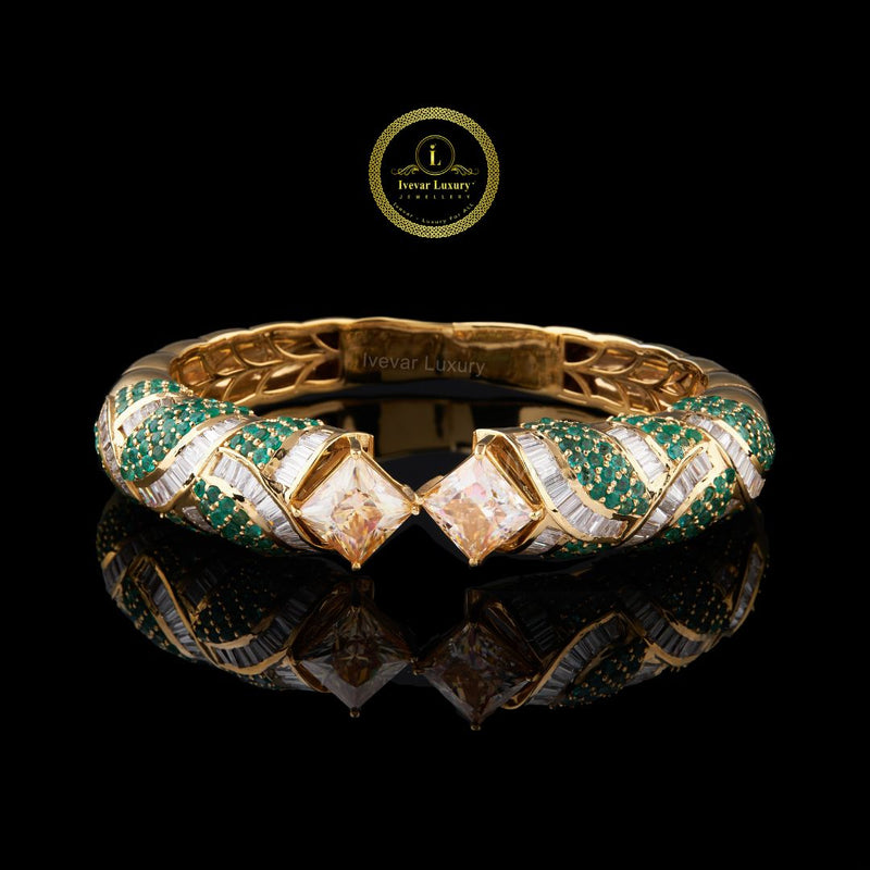 Custom Moissanite Bangle Bracelet - 925 Silver Diamond Jewelry by Ivevar