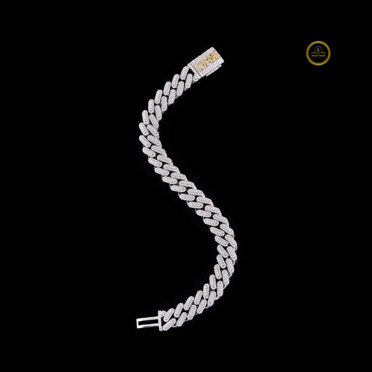 Round Cut Moissanite Iced Miami Cuban Link Bracelet - view 3