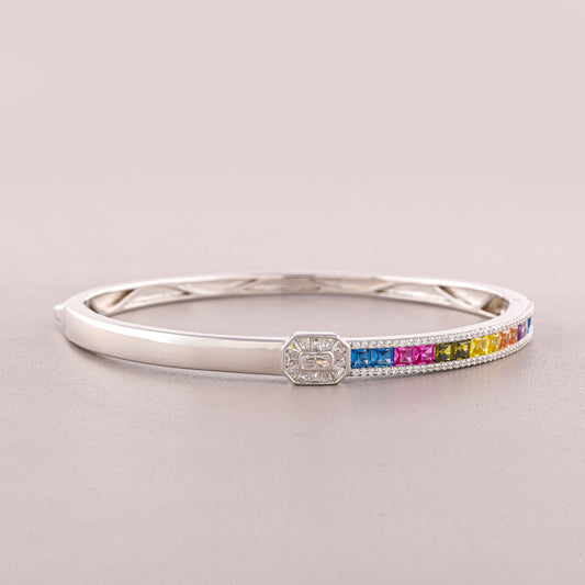 Elegant Custom Sapphire Diamond Bracelet Adjustable & Unique By Ivevar