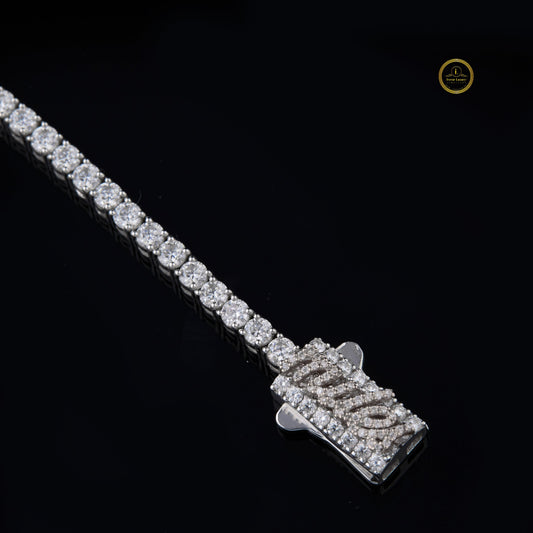 Emerald Cut Moissanite Tennis Bracelet - view 4