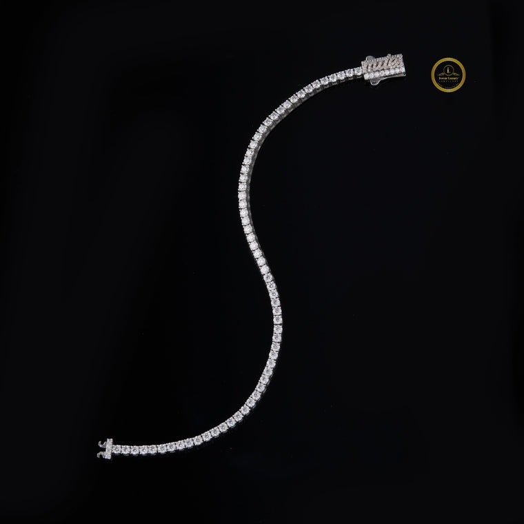 Emerald Cut Moissanite Tennis Bracelet - view 2