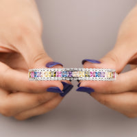 Exquisite Handmade Natural Sapphire Diamond Bracelet Custom Fit By Ivevar