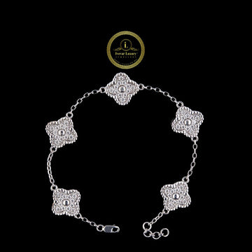Flower Diamond Bangle Bracelet VVS Moissanite Bridal Jewelry Gift By Ivevar
