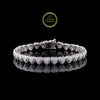 Heart Diamond Bangle Bracelet VVS1 Moissanite Bridal Jewelry By Ivevar