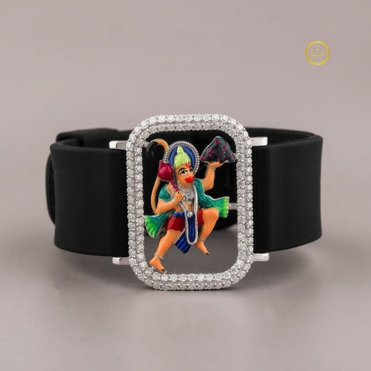 Custom Photo Lab Grown Diamond Silicone Bracelet - view 2