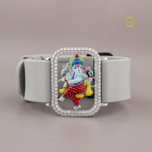 Custom Photo Moissanite Silicone Bracelet - view 4