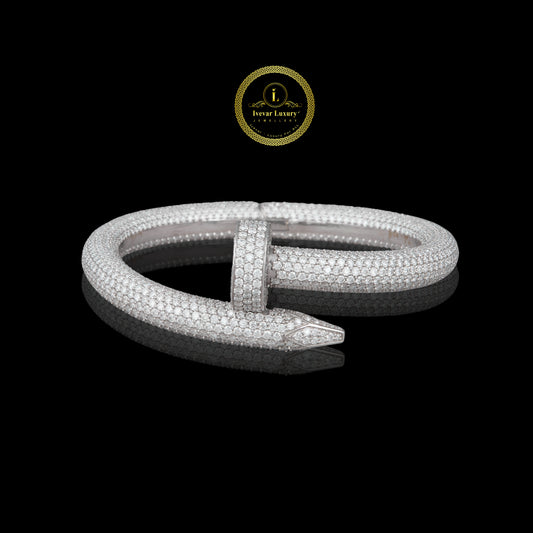 Luxury Custom Moissanite Diamond Charm Bracelet by Ivevar