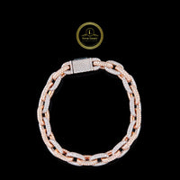 Custom Men’s Cuban Bracelet VVS1 Lab Diamond Hip Hop Jewelry By Ivevar