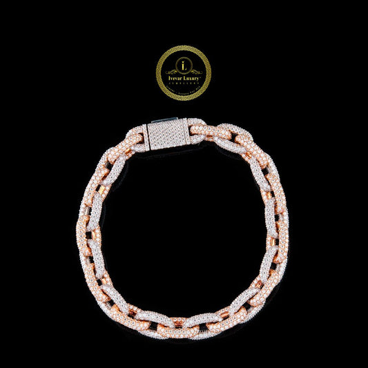 Men's Cuban Moissanite Bracelet VVS1 Diamond Hip Hop Jewelry By Ivevar
