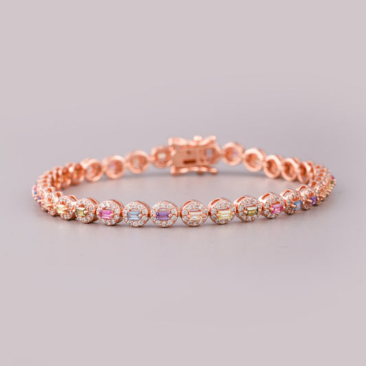 Signature Sapphire Natural Diamond Bracelet Custom Crafted Luxury Jewelry By Ivevar