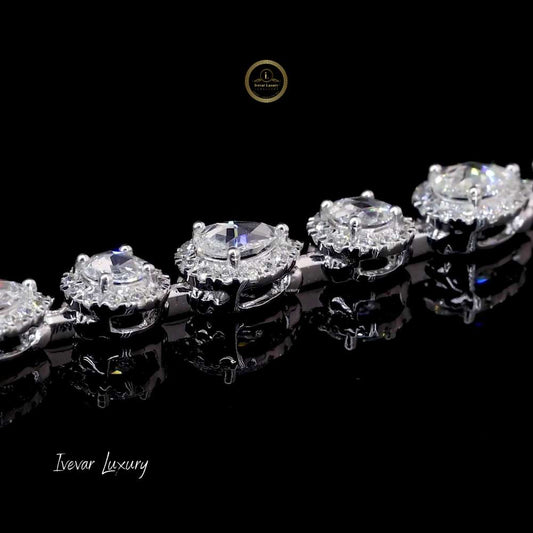 14K Gold Bracelet with Natural Rose Cut Diamonds - view 2