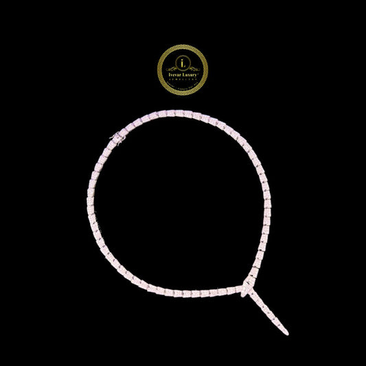 925 Sterling Silver Classic Fashion Snake Shaped Flowing Circle Women's Necklace by Ivevar