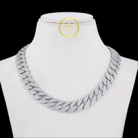 Custom Moissanite Prong Cuban Link Chain - Iced Out Diamond Necklace for Men
