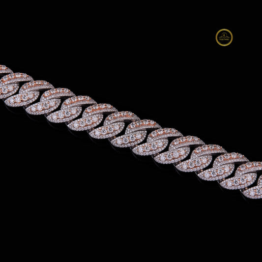 Iced Out Heavy Two Tone Lab Grown Diamond Choker Necklace - view 3
