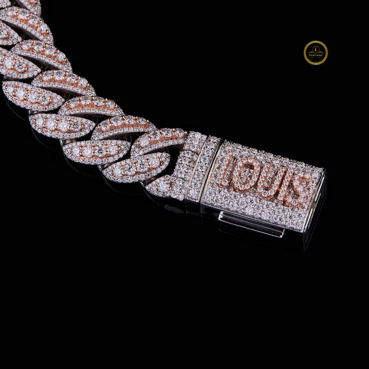 Iced Out Heavy Two Tone Lab Grown Diamond Choker Necklace - view 4