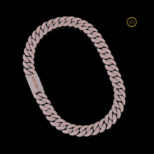 Exclusive 17mm 22-Inch Cuban Link Chain with Moissanite Diamonds By Ivevar
