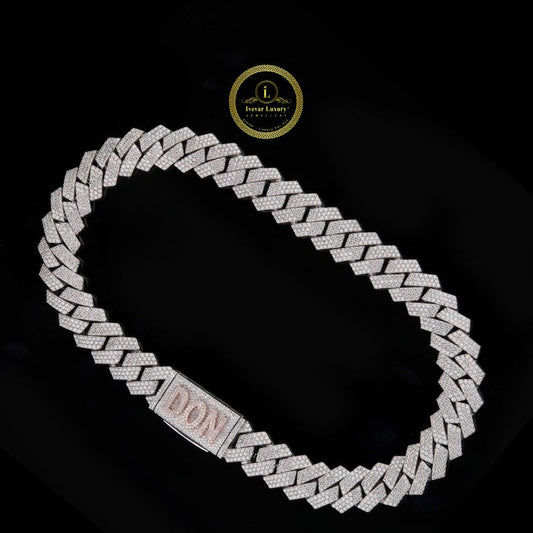 Ivevar Moissanite Cuban Chain – Men’s Luxury Custom Logo Diamond Necklace