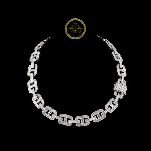 Ivevar Moissanite Cuban Chain – Men’s Luxury Customizable Diamond Ice Necklace