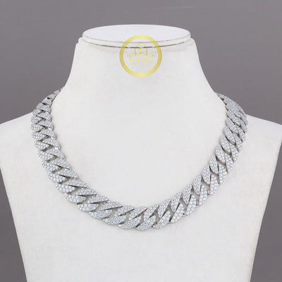 Arabic Script Clasp Open Geometric Link Lab Diamond Chain