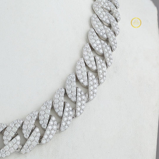 Arabic Script Clasp Open Geometric Link Chain - view 2