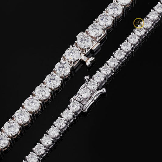 Round Lab Grown Diamond Tennis Chain - view 4