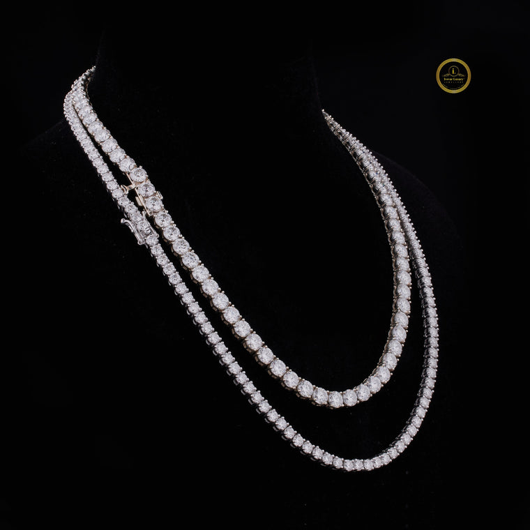 5mm VVS Moissanite Iced Out Tennis Chain in 925 Sterling Silver - view 2