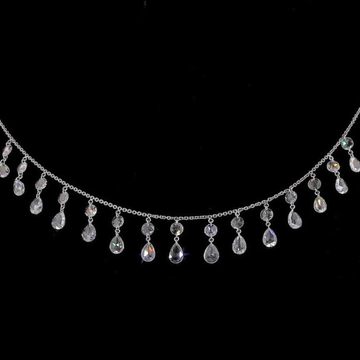 14K Gold Rose-Cut Natural Diamond Teardrop Dangle Necklace By Ivevar