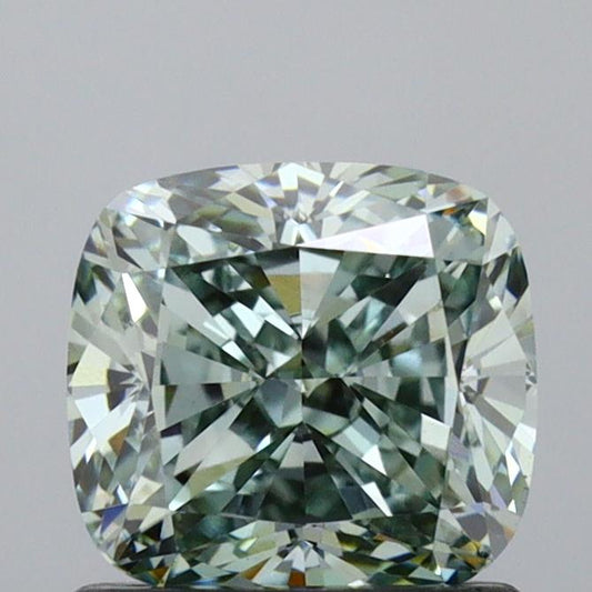 1.01 Ct Rare Fancy Green Cushion Cut IGI Lab Grown Diamond For Jewellery