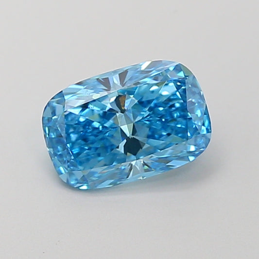 Affordable Fancy Vivid Blue Color 1.06 CT Cushion Shape VS2 Clarity Moissanite Diamond For her Ring