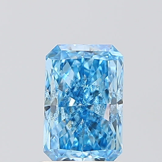 Affordable Radiant Shape Fancy Vivid Blue Color 1.04 CT SI2 Clarity Moissanite Diamond For Wedding Ring