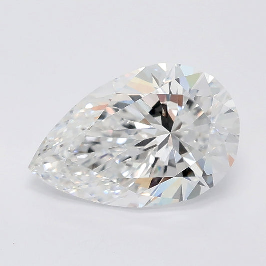 Bright 2.08 CT Pear Shape D Color VVS2 Clarity Lab Grown Diamond For Her Gaze