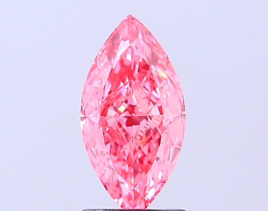 Brilliant Fancy Vivid Pink Color 1.43 CT Marquise Shape VS1 Clarity Lab grown Diamond For Special one Ring