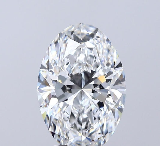 Certified 2.09 CT Oval Moissanite Diamond Ideal Cut D Color VVS1 Clarity For Ring (Ivevar Best)