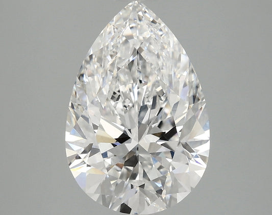 Classic 3.09 CT Pear Shape D Color VVS2 Clarity Lab Grown Diamond For The Fold