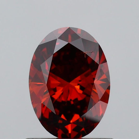 Classic Of 0.90 CT Oval Shape Fancy Deep Orange Color VS1 Clarity Lab Grown Diamond For Smooth Shine