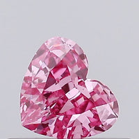 Custom Luxury Fancy Vivid Pink Color VVS2 Clarity 0.29 CT Heart Shape Moissanite Diamond For her Ring