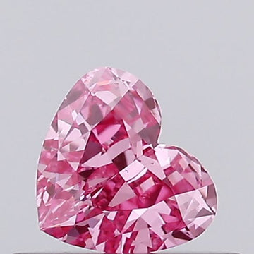 Custom Luxury Fancy Vivid Pink Color VVS2 Clarity 0.29 CT Heart Shape Moissanite Diamond For her Ring