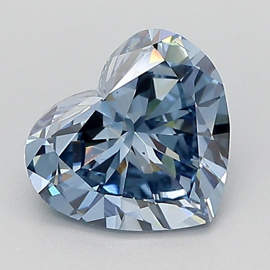 Designer Of 1.06 CT Heart Shape Fancy Deep Blue Color VS2 Clarity Lab Grown Diamond For Nowhere Else