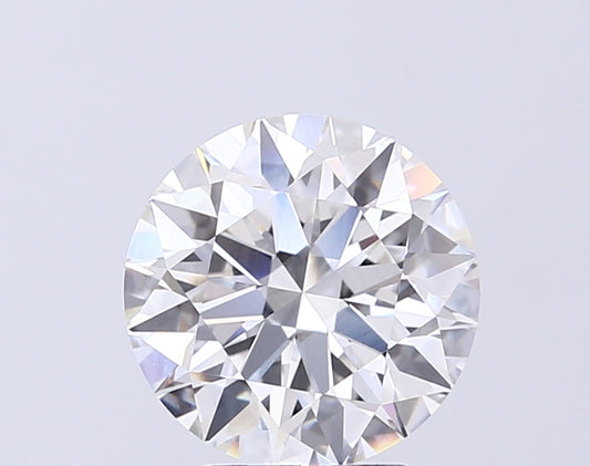 Elegant 3.09 CT Round Shape E Color VVS2 Clarity Lab Grown Diamond For Precious Hearts