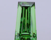 Elegant 4.43 CT Antique Shape Fancy Vivid Green Color VS2 Clarity Moissanite Diamond For Custom Ring