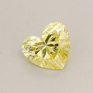 Elegant VS1 Clarity 0.46 CT Heart Shape Fancy Intense Yellow Color Moissanite Diamond For Gift Ring