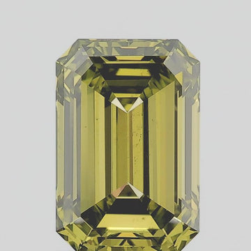 Emerald 2.00ct Fancy Vivid  Green SI1 Lab Grown Diamond