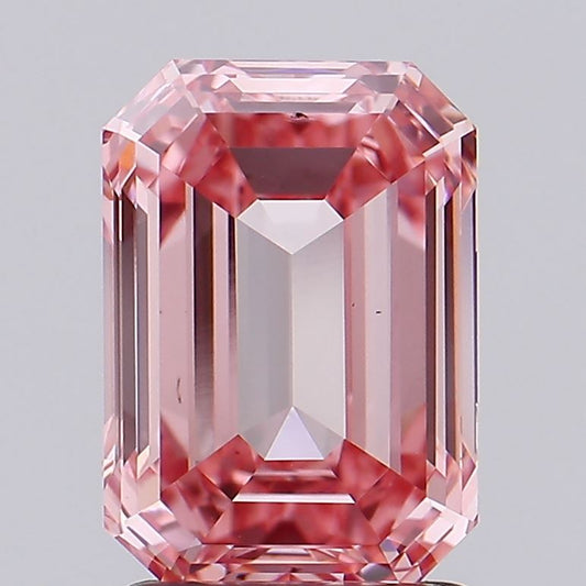 Emerald 2.02ct Fancy Vivid  Pink VS2 Lab Grown Diamond