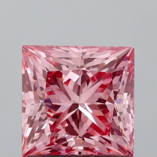 Experience Luxury Fancy Intense Pink Color 1.01 CT Princess Shape VS1 Clarity Moissanite Diamond For Gift Ring