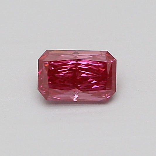 Fantastic One 0.34 CT Radiant Shape Fancy Vivid Pink Color VS1 Clarity Lab Grown Diamond For Kind Storm
