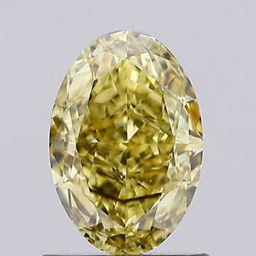 Fine Fancy Intense Yellow Color 1.01 CT Oval Shape SI1 Clarity Moissanite Diamond For Birthday Ring